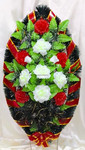 Венок из искусственных цветов с черной сеткой "Заказной-10" 