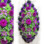 Купить ритуальный венок из искусственных цветов в Москве "Заказно