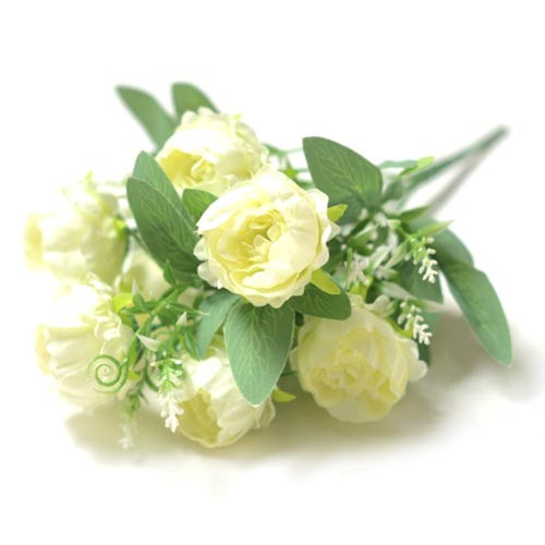 Искусственные цветы купить в москве дешево. Пионы искусственный букет "Фауст" H-31 см (Белый)