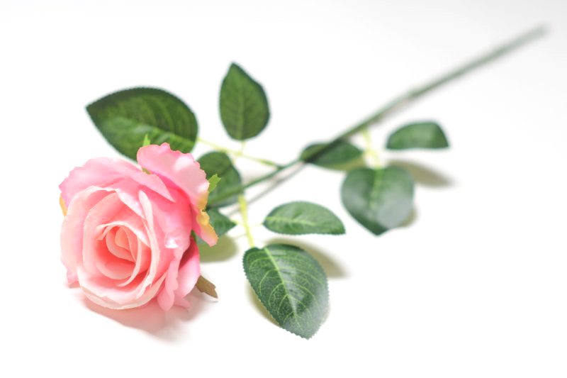 Искусственные цветы для кладбища. Роза "Байкал" H-62 см. (Нежно-розовая)