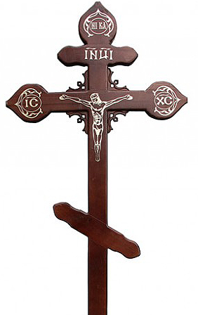 Крест "Фигурный с распятием угловой" сосна
