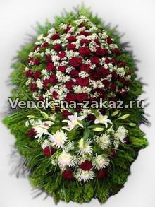 Купить венок из живых цветов на похороны