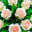 Ритуальная корзина плетеная из искусственных розово-персиковых роз
