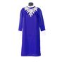 Платье ритуальное с кружевным воротником (Синее)