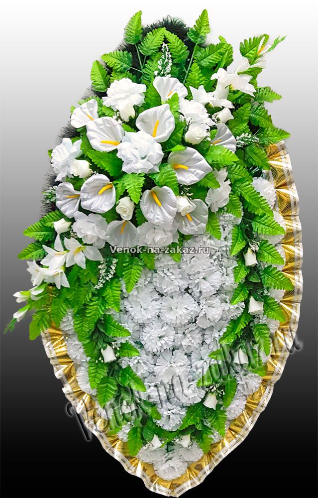 Траурные венки из искусственных цветов купить в Киеве с доставкой