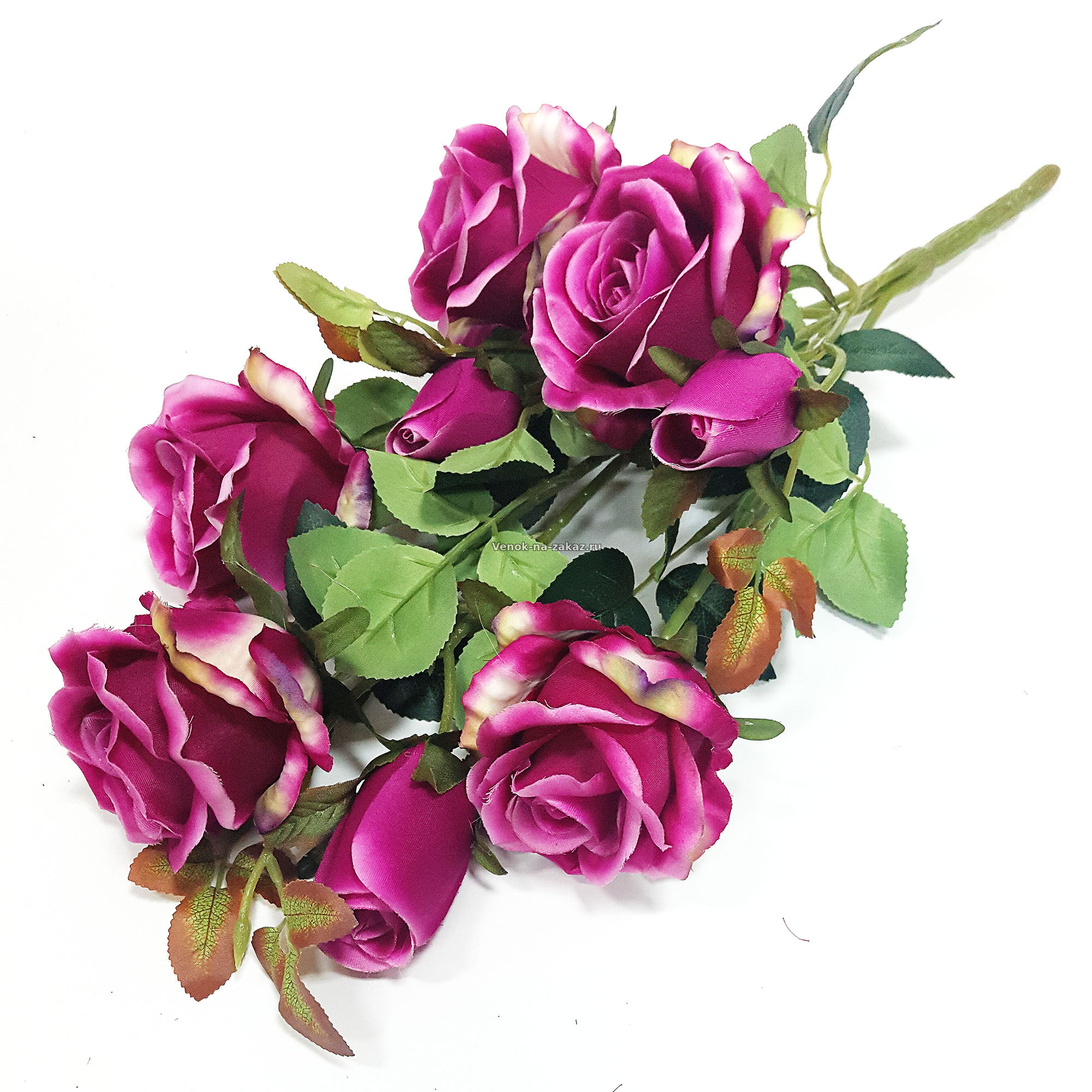 Искусственные цветы в розницу купить: Куст розы "Грация" фиолетовый