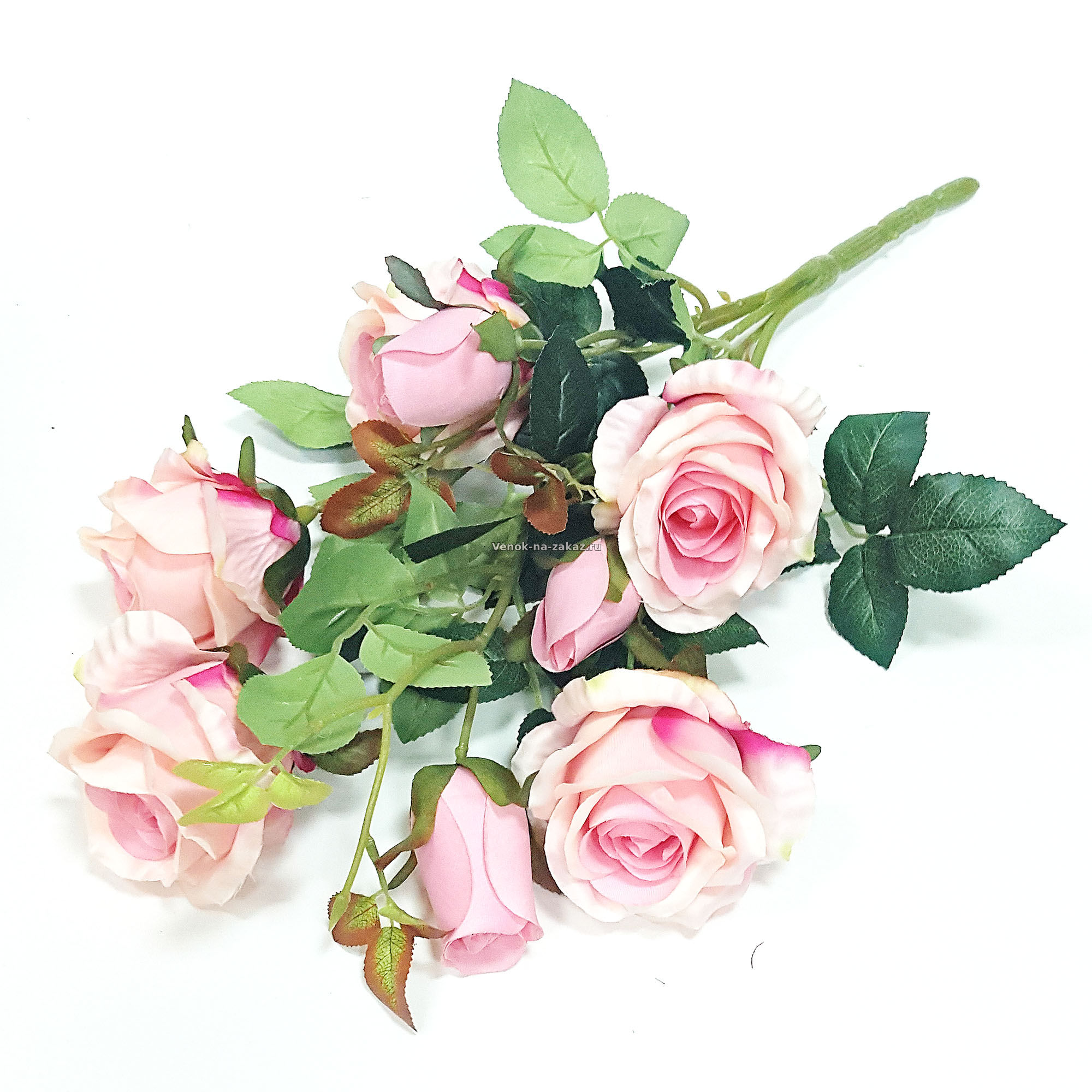 Искусственные цветы в розницу купить: Куст розы "Грация" розовый
