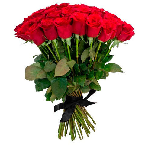 Траурный букет из красных роз 30,50 или 100 шт. на похороны купить в магазине Venok-na-zakaz.ru