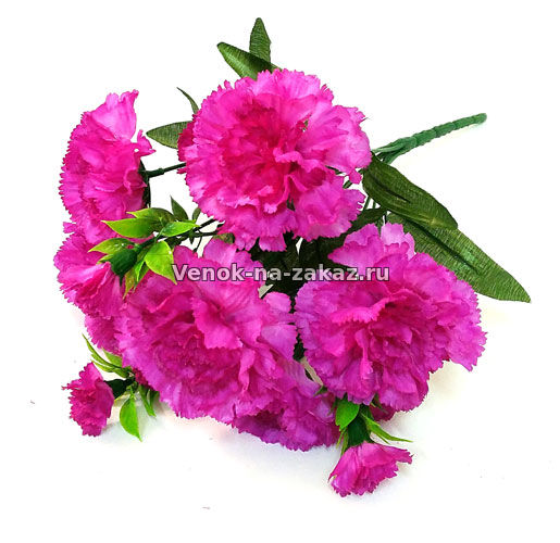 Букет гвоздики "Фернанд" фиолетовый - Искусственные цветы в розницу