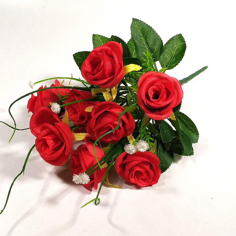 Искусственные цветы в розницу купить: Розы искусственные букет "Мускат" 31см (Красные)