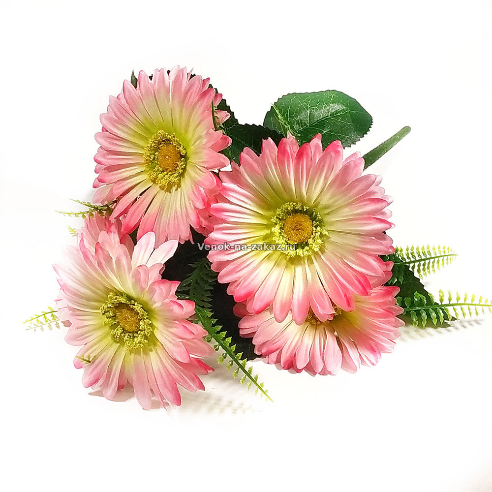 Искусственные цветы в розницу купить: Букет гербер САМБО Розовый 45 см / 6 голов