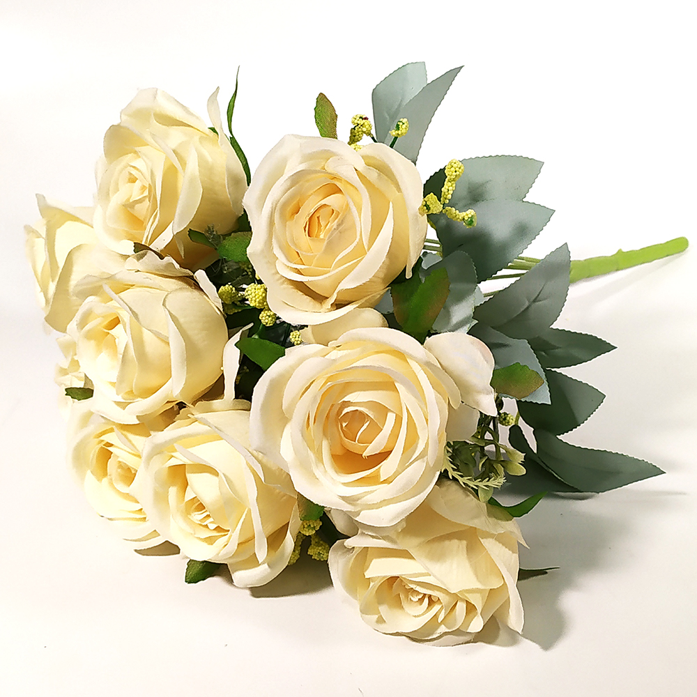 Искусственные цветы в розницу купить: Розы искусственные букет САИДА H-41см (Кремовые)