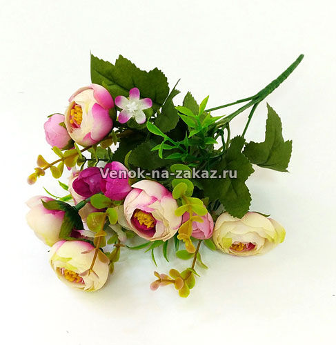Букет камелии "Маркиза" лиловый - Искусственные цветы в розницу