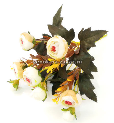 Букет камелий "Вильямс" (белый) - Искусственные цветы в розницу