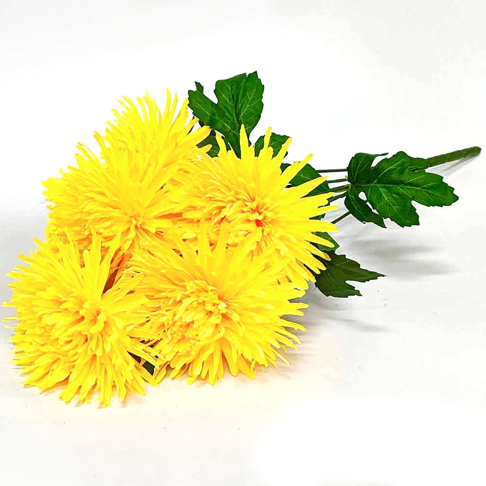 Хризантема в букете БОИНГ 60 см (Желтый) - Искусственные цветы в розницу