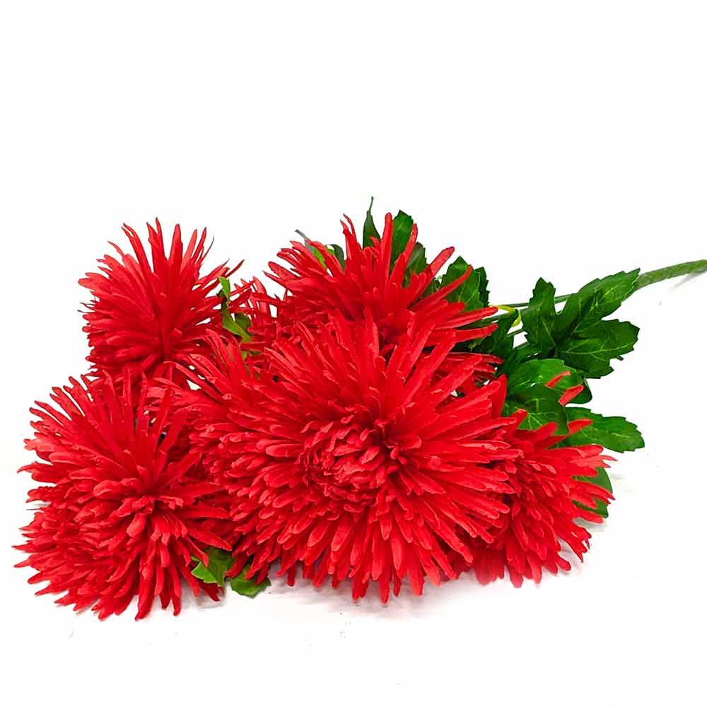 Хризантема в букете БОИНГ 60 см (Красные) - Искусственные цветы в розницу