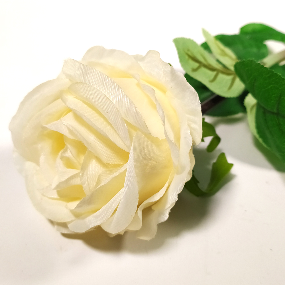 Роза искусственная ГЛОРИЯ H-65 см белая - Искусственные цветы в розницу