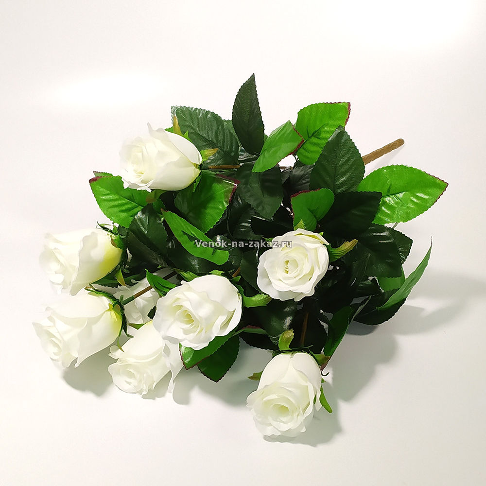 Букет роз "Ферреро" (белый) - Искусственные цветы в розницу