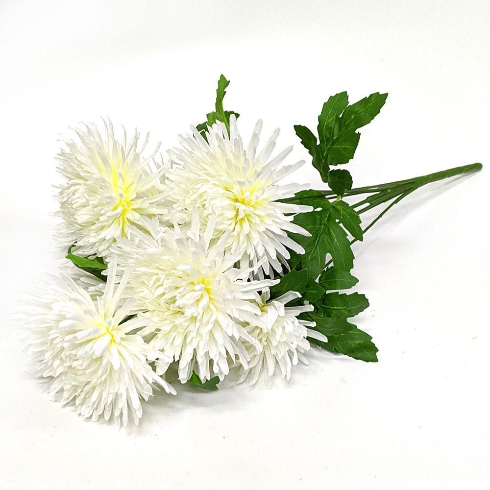 Хризантема в букете БОИНГ 60 см (Белые) - Искусственные цветы в розницу