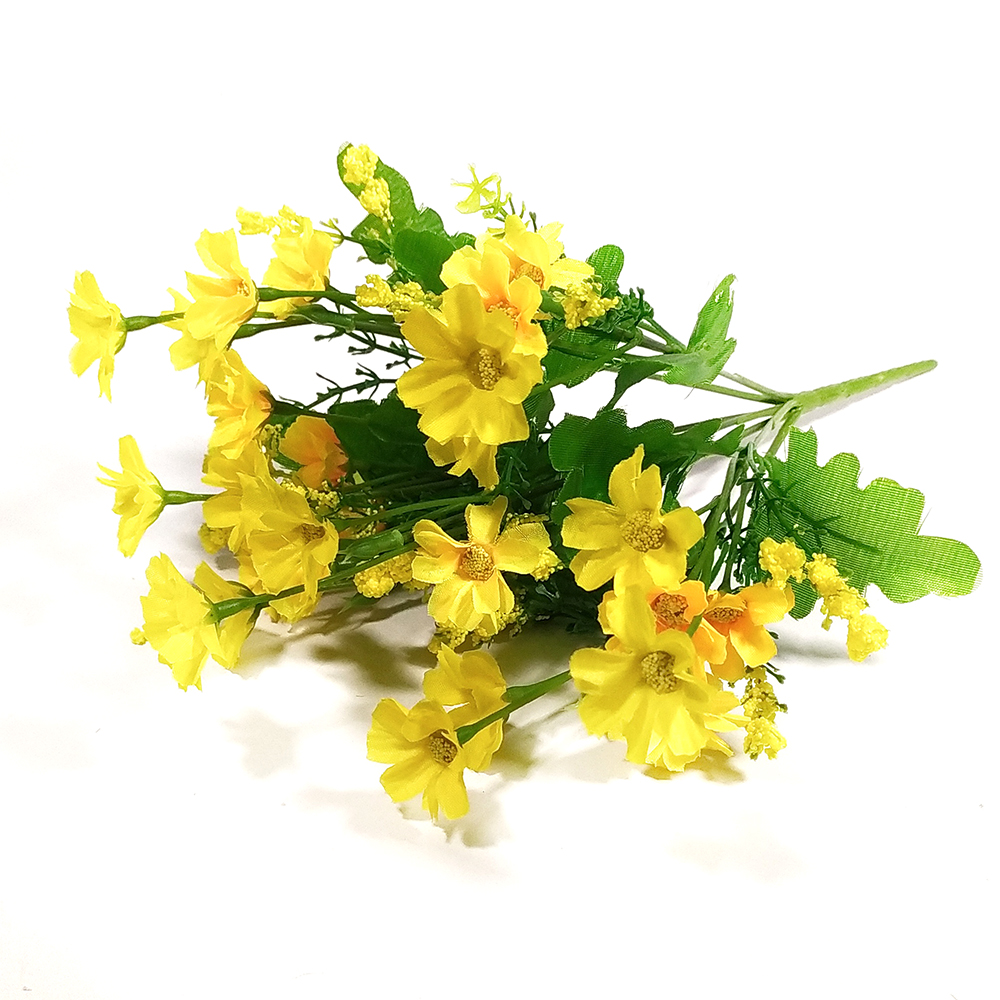Купить онлайн искусственные цветы. Лютик искусственный букет H-33 см (Желтый)