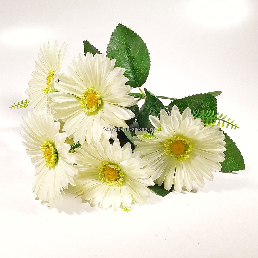 Букет гербер САМБО белый - Искусственные цветы в розницу