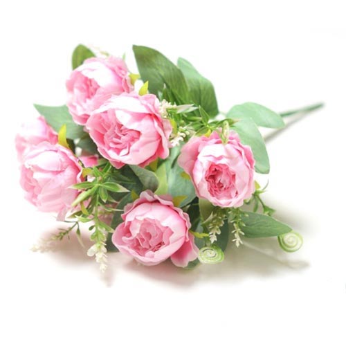 Искусственные цветы купить в Москве дешево. Пионы искусственный букет "Фауст" H-31 см (Розовый)