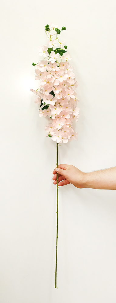 Искусственные цветы купить: Гортензия ветка розовая H-110 см искусственная белая