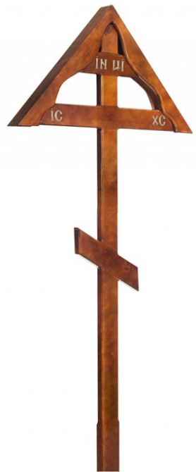Крест дубовый "Домик" классический230см