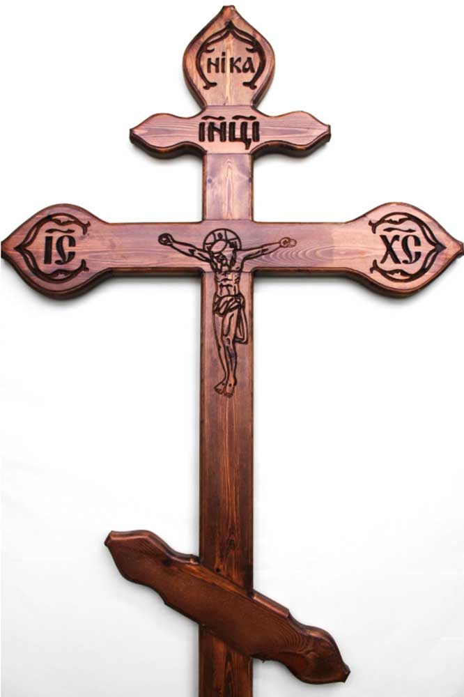 Крест "Фигурный вырезанный" сосна