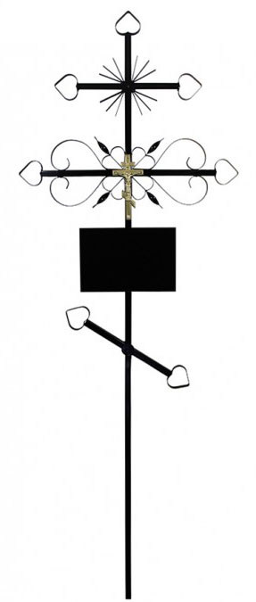 Крест металлический с распятием(луч) Н-200см