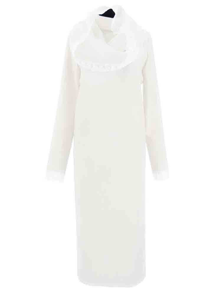 Купить Ритуальное платье с капором из шифона БЕЛОЕ в магазине Venok-na-zakaz.ru