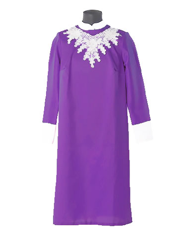 Одежда для похорон. Купить Ритуальное платье коралловое с отделкой Премиум