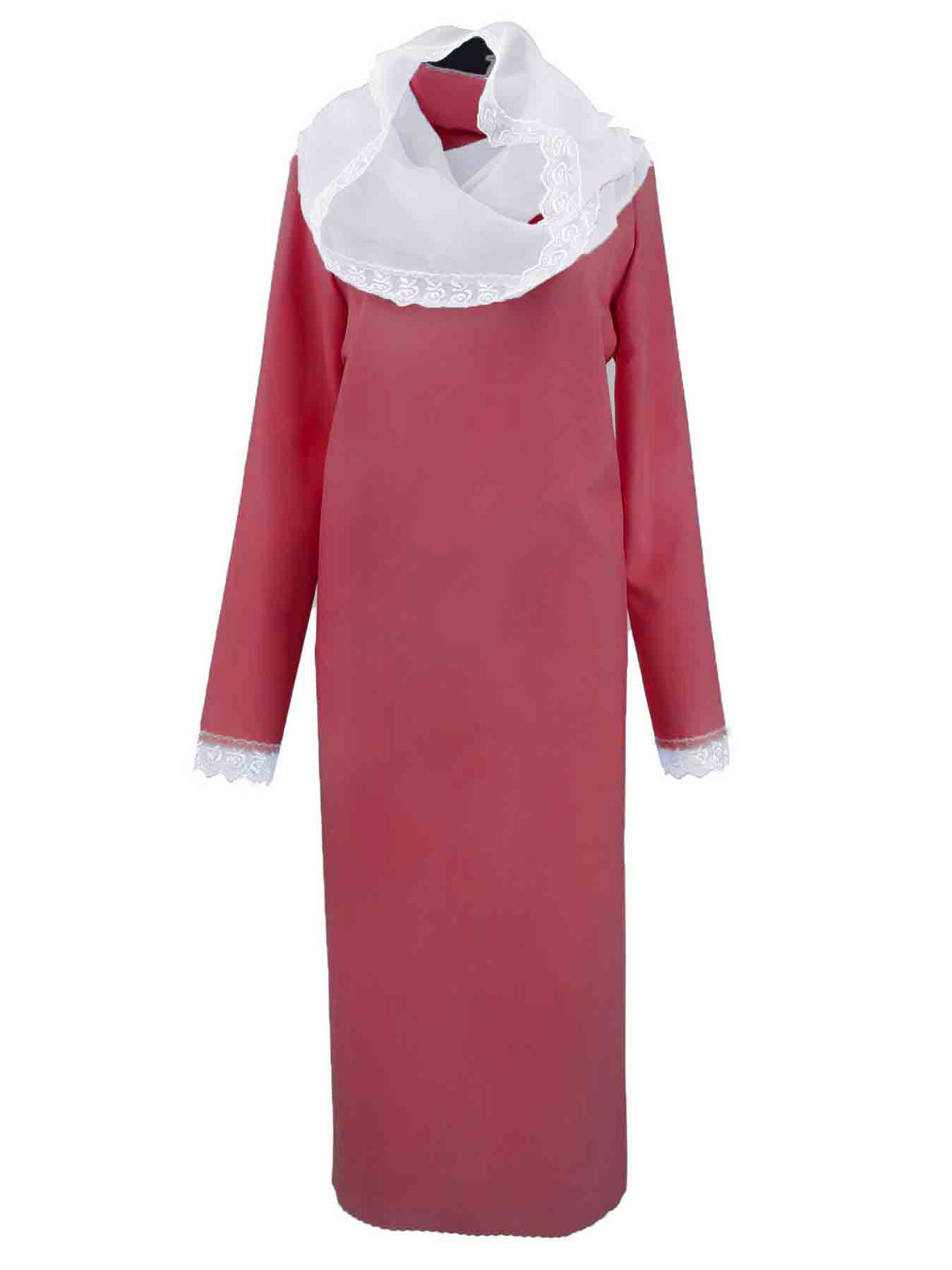 Одежда для похорон женщины. Купить Ритуальное платье с накидкой на голову.