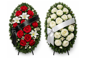 Венки из искусственных цветов для похорон - долговечные композиции